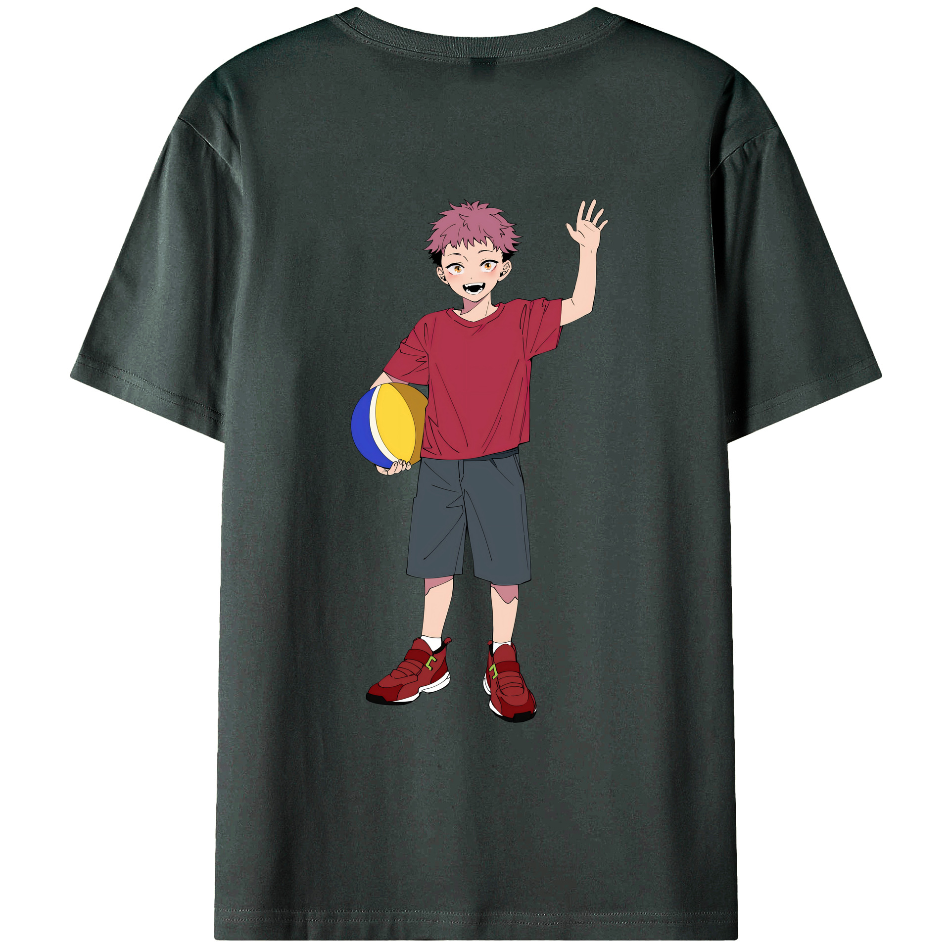 （画像用） 呪術廻戦 Jujutsu Kaisen 綿100％ メンズ半袖Tシャツ（バックプリント） 通気性